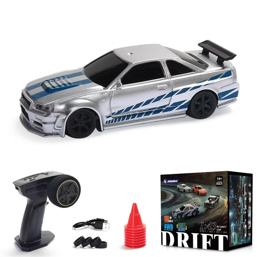 JIABAILE 4304A 4305A 4310 4311 RTR 1/43 2.4G 4WD Drift RC Car Optional Gyro Mini Race LED Light Radio Control High-Speed Motor On-Road Racing Vehicle Model Boys Gifts Toys — JIABAILE