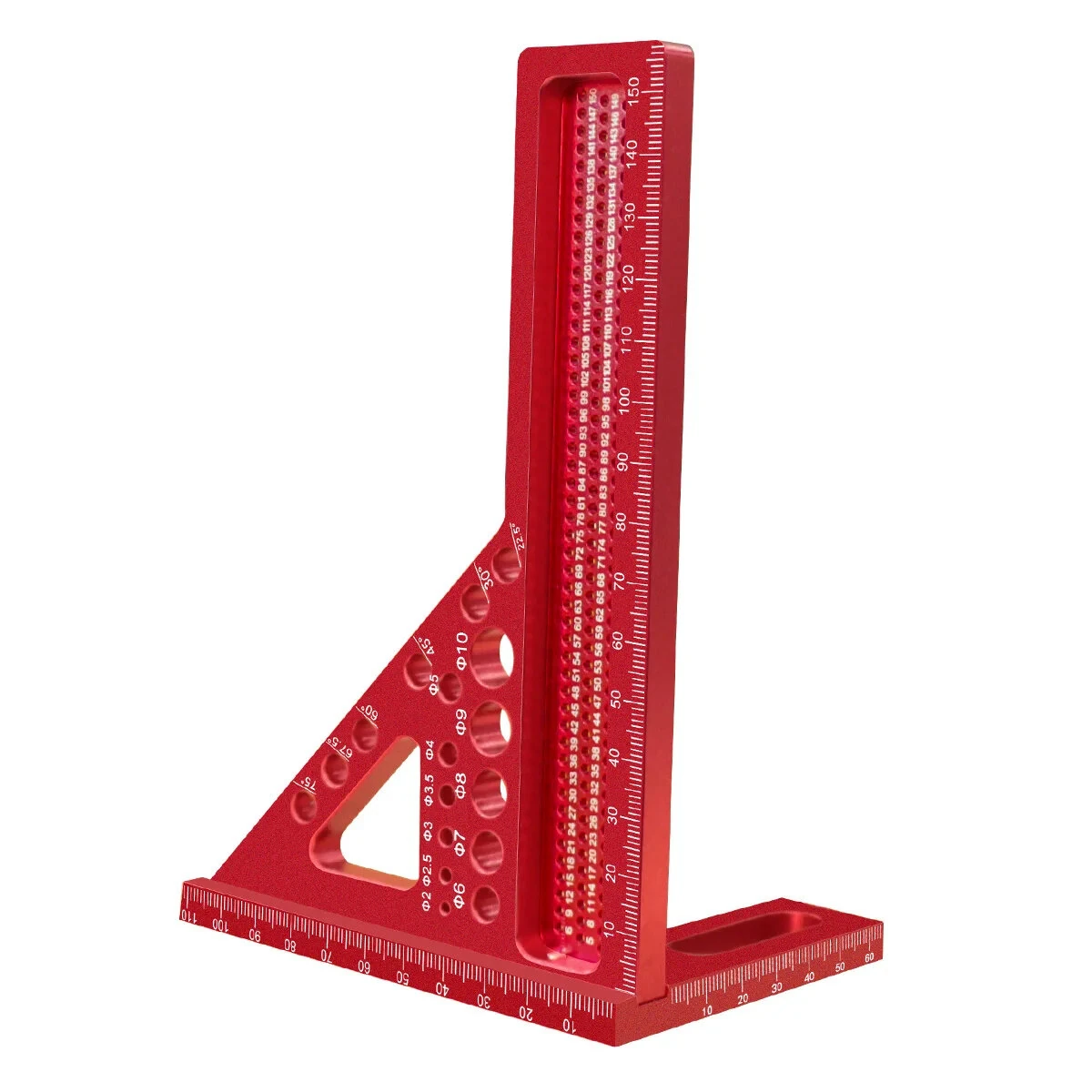 JIGHOLE 3D Multi-Angle Measuring Ruler Square Ruler Hole Drawing Ruler Metric Scale Carpenter Woodworking Layout Tool — view 4