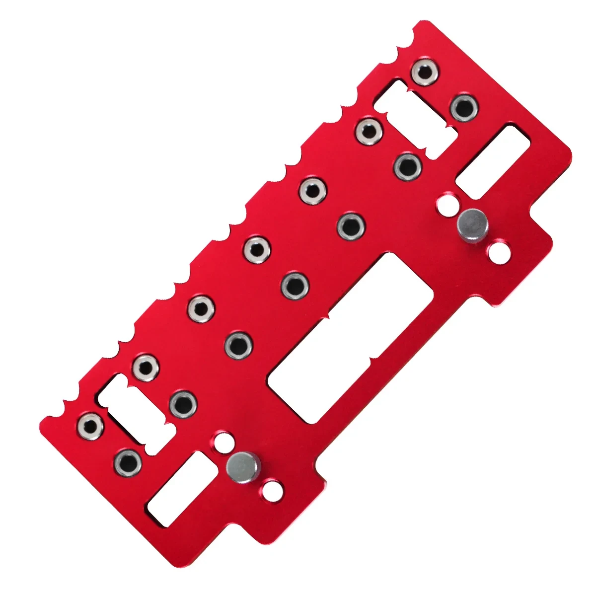 JIGHOLE 5mm 1/4 Inch Aluminum Alloy Cabinet Hardware Jig Pocket Hole Jig Drill Guide Shelf Pin Punch Locator for Straight Holes — view 6