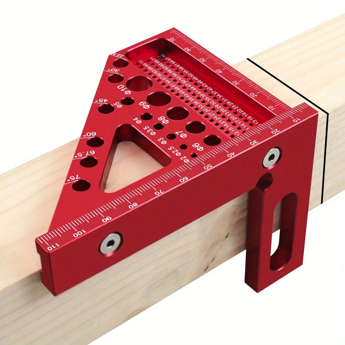 JIGHOLE 5th Generation 3D Multi-angle Measuring Ruler Square Ruler 22.5-90 Degree Protractor Aluminum Alloy Scriber for Woodworking Carpenters Craftsmen — view 3