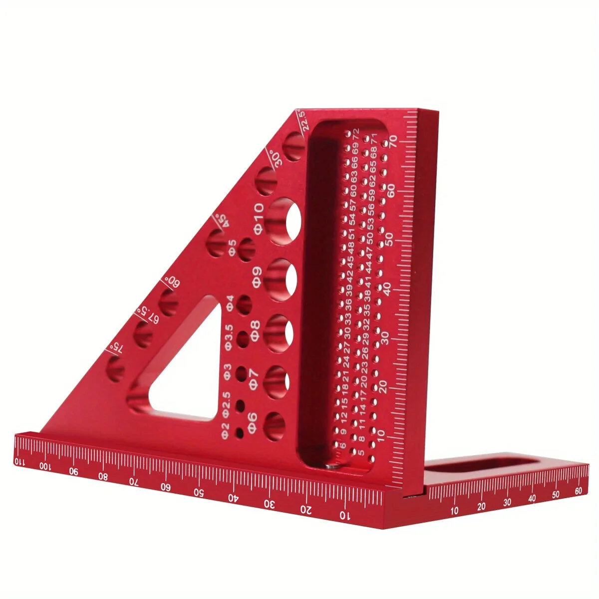 JIGHOLE 5th Generation 3D Multi-angle Measuring Ruler Square Ruler 22.5-90 Degree Protractor Aluminum Alloy Scriber for Woodworking Carpenters Craftsmen — view 6
