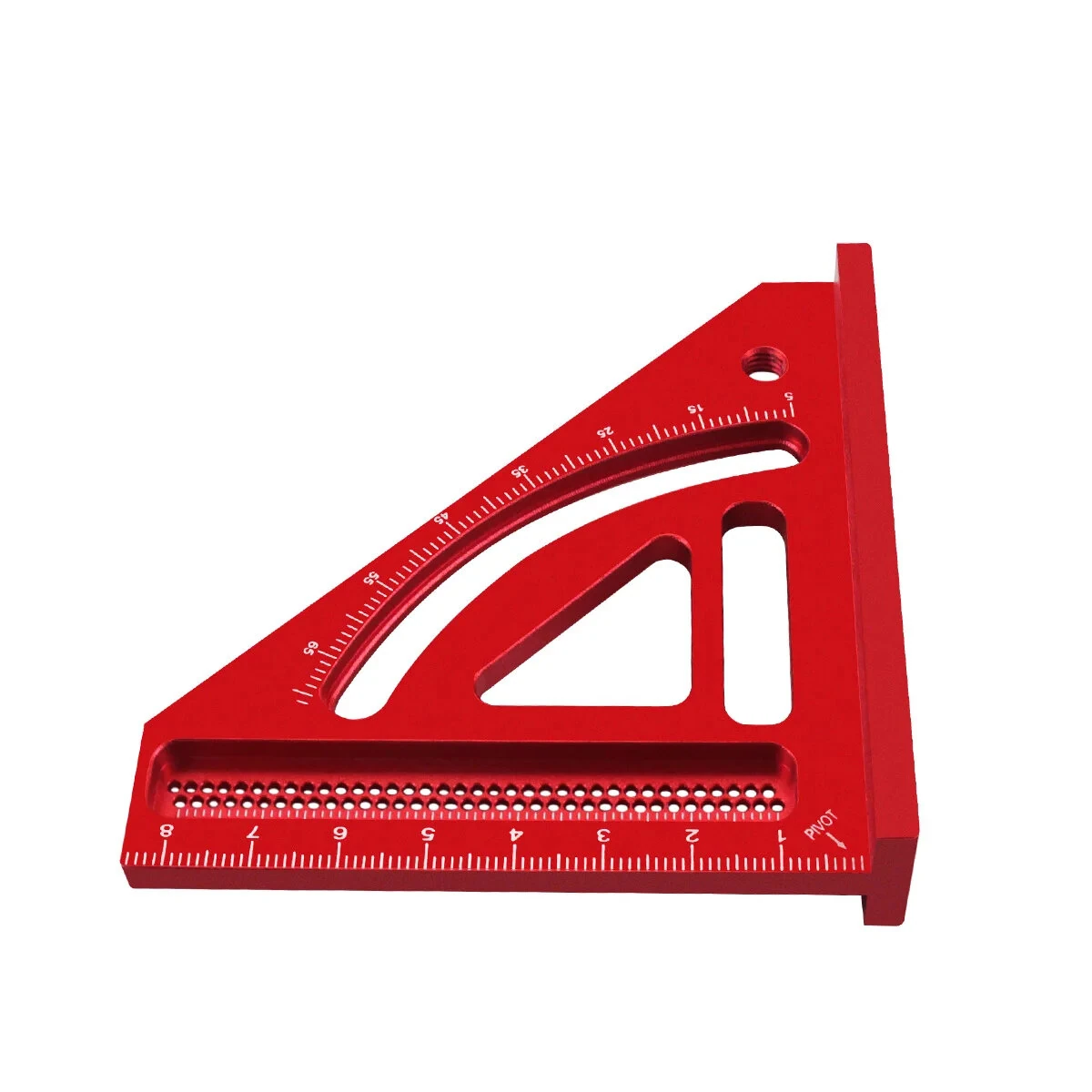 JIGHOLE Multi-Angle Measuring Ruler Protractor Height Gauge Square Ruler Aluminum Alloy Triangle Shape with Laser Engraved Metric Scale for Woodworking and Carpentry — view 6