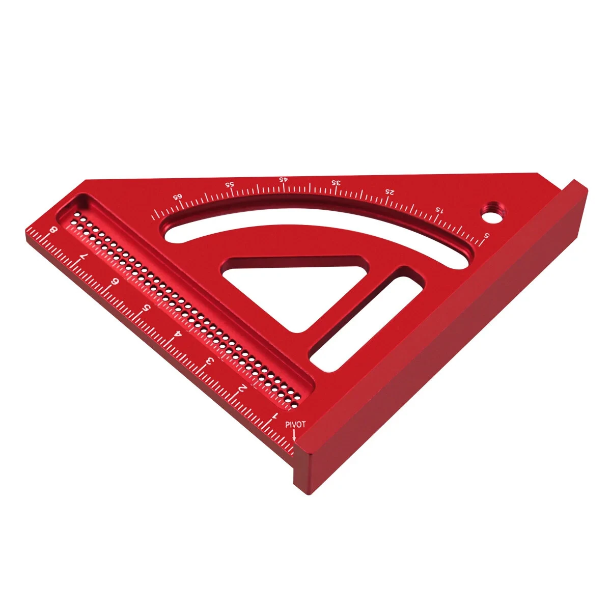 JIGHOLE Multi-Angle Measuring Ruler Protractor Height Gauge Square Ruler Aluminum Alloy Triangle Shape with Laser Engraved Metric Scale for Woodworking and Carpentry — view 7