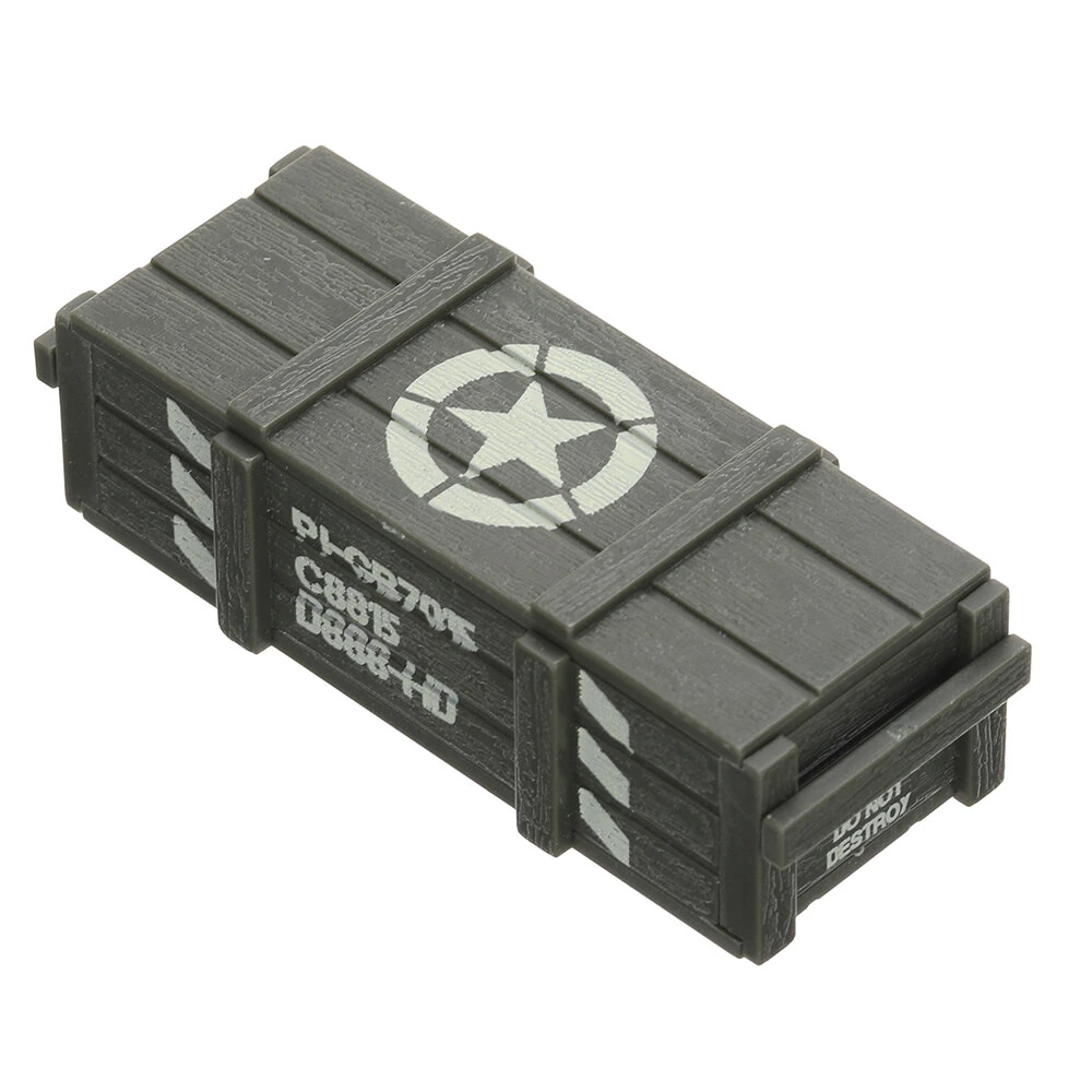 JJRC C8815 1/10 Willys Military Truck RC Car Parts Oil Drum Small Large Cartridges Box Vehicles Models Spare Decoration DIY Accessories — view 10