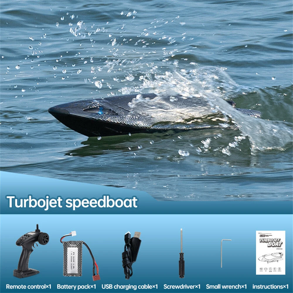 JJRC FY011 2.4G 35km/h RC Boat Jet Pump Ship Waterproof Vehicles Models Capsize Reset LED Light Water Cooling High Speed Remote Control Toys — view 7