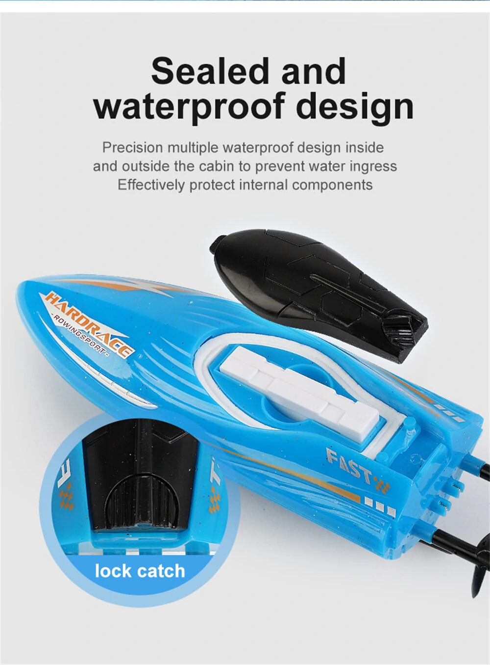 JJRC S8 RTR 2.4G RC Boat Stunt Mini Speedboat LED Light 360° Rotation Remote Control Racing Ship Waterproof Kids Children Toys Vehicle Models — view 10