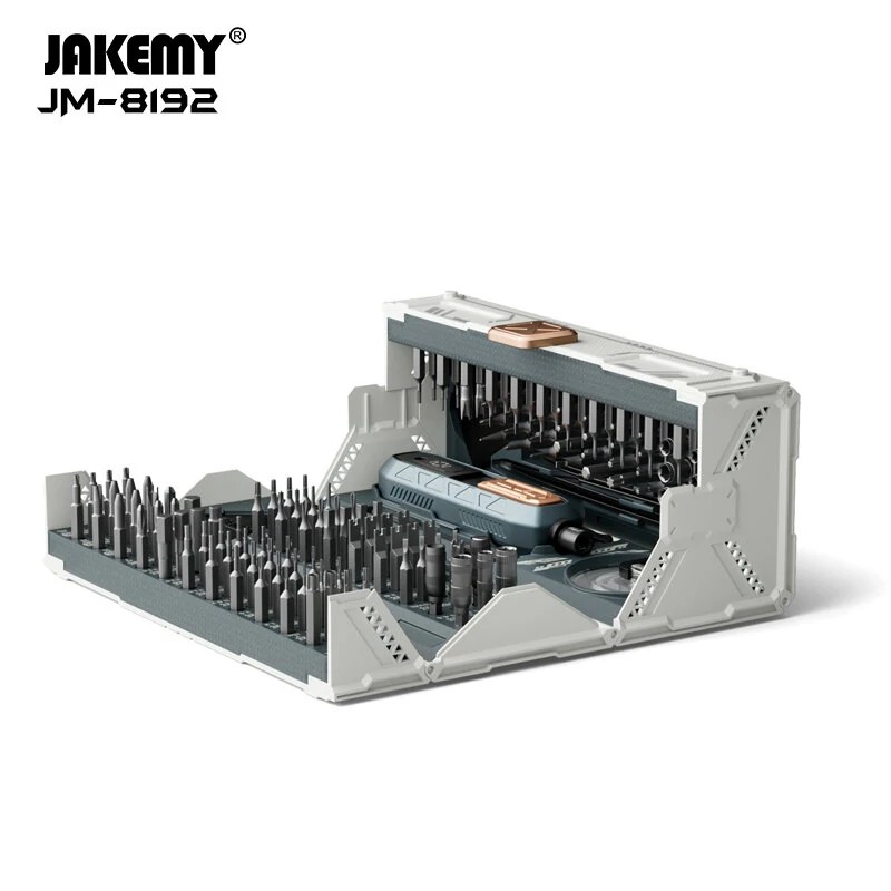 JM-8192 Multi-Functional 180-in-1 Precision Screwdriver Tool Set Chrome Vanadium Bits Stripped Screw Extractors Mobile Phone Repair DIY Tools Home Improvement — view 5