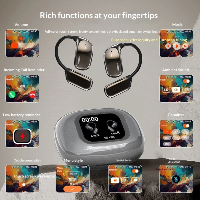 JM16 Smart Real-Time Translation Earbuds Bluetooth Earphones HI-FI Quality Speaker-Grade Surround Stereo Sound Long Battery Life Low Game Delay Wireless Headphones — view 4