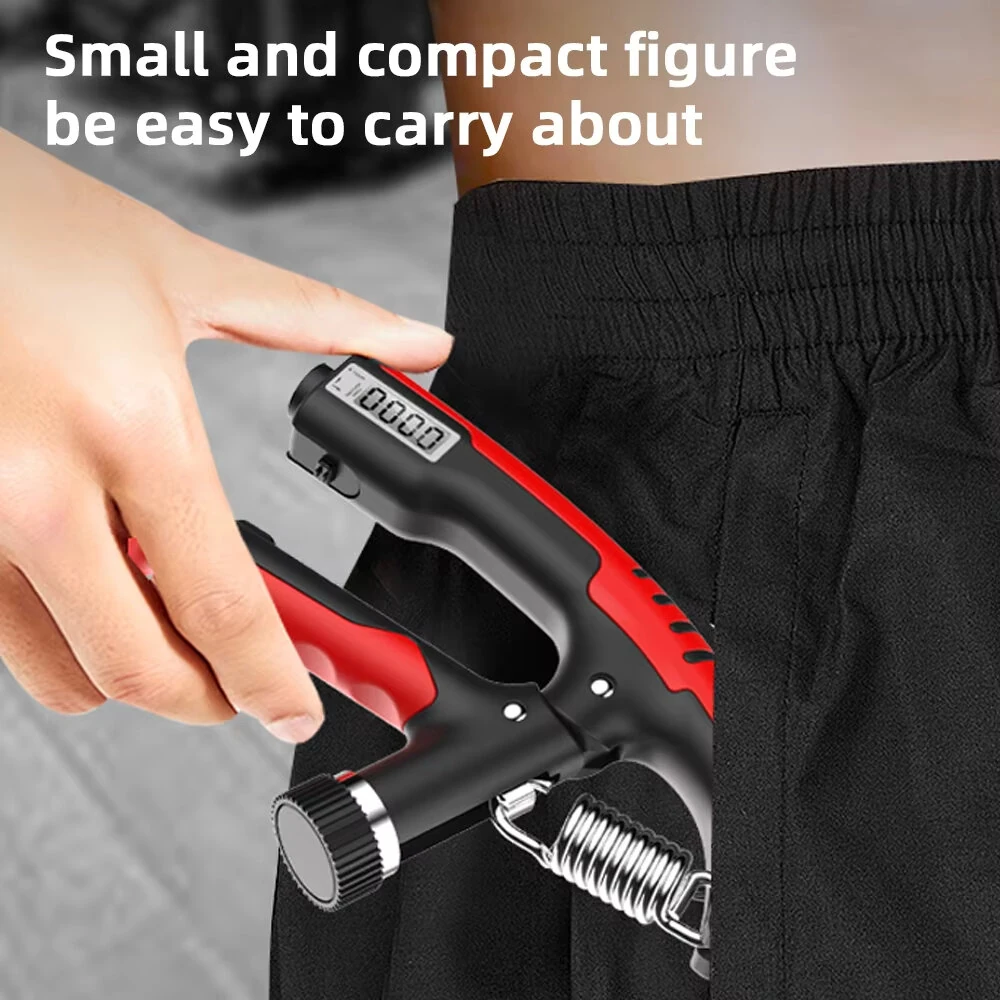 KALOAD 10-100Kg Electronic Smart Counting Adjustable Hand Grip Strengthener Trainer Forearm Exercise Gripper Bodybuilding Muscle Carpal Rehabilitation Athletes — view 3