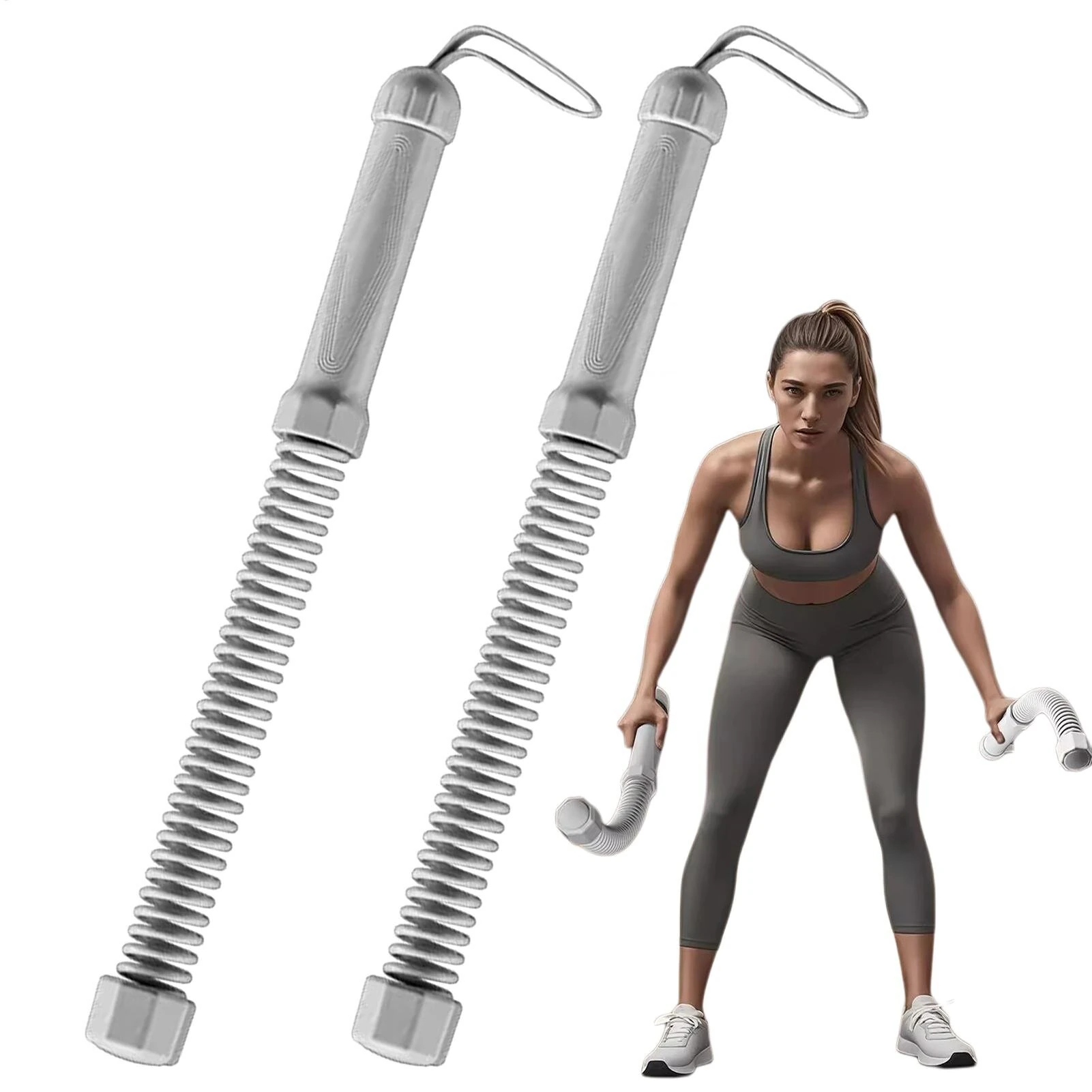 KALOAD 1pair Cordless Battle Rope Multifunctional Power Training System Arm Strength Home Gym Equipment For Full Body Workout Unisex — view 2