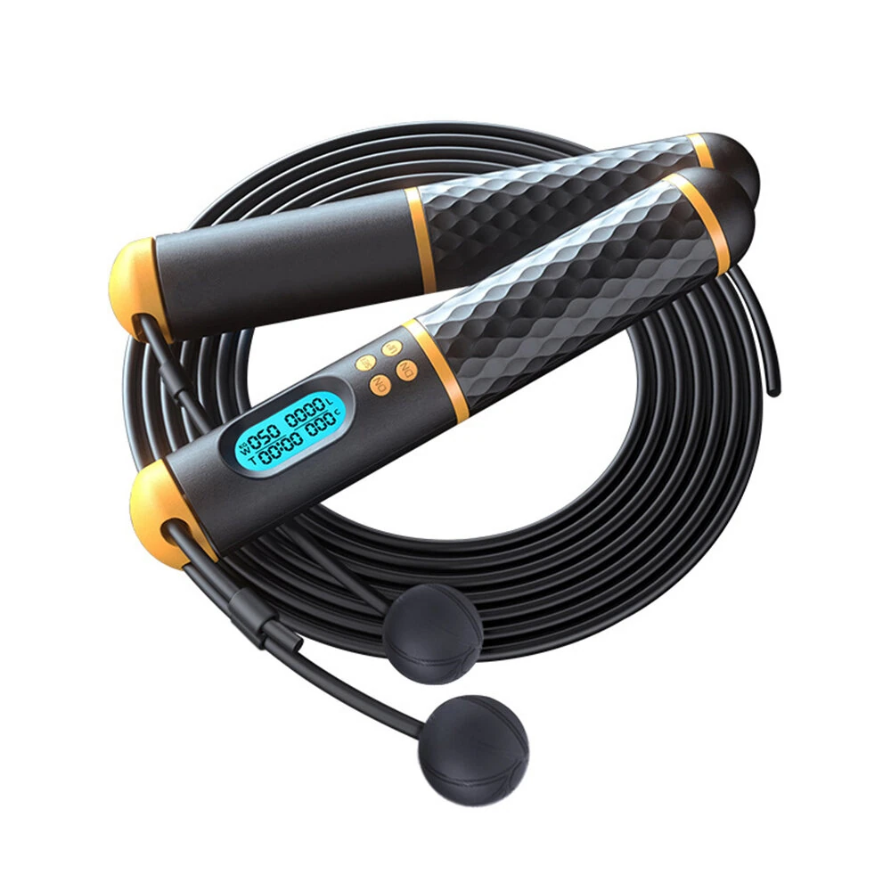 KALOAD 2 In 1 Multifun Jump Rope with Jumps Calorie Digital Countting Weighted Balls / Cordless Non-slip Handles Sports Skipping Rope — view 2