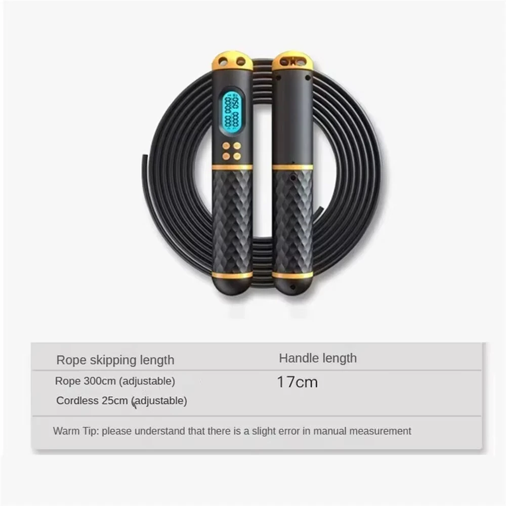 KALOAD 2 In 1 Multifun Jump Rope with Jumps Calorie Digital Countting Weighted Balls / Cordless Non-slip Handles Sports Skipping Rope — view 8