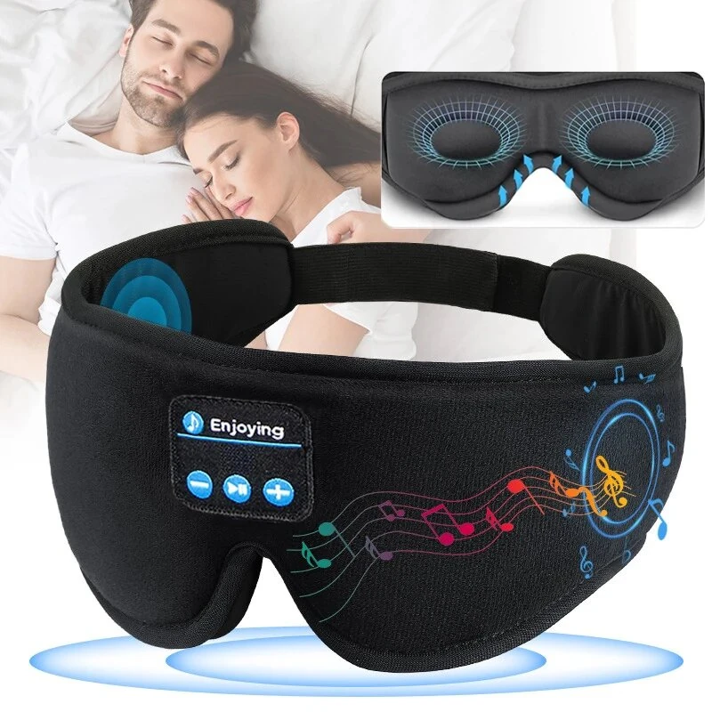 KALOAD 3D Contoured Cup Design Eye Yoga Mask Music Play Comfortable Sleeping Headphones with Built-in HD Speaker Mask For Quick Sleep — KALOAD