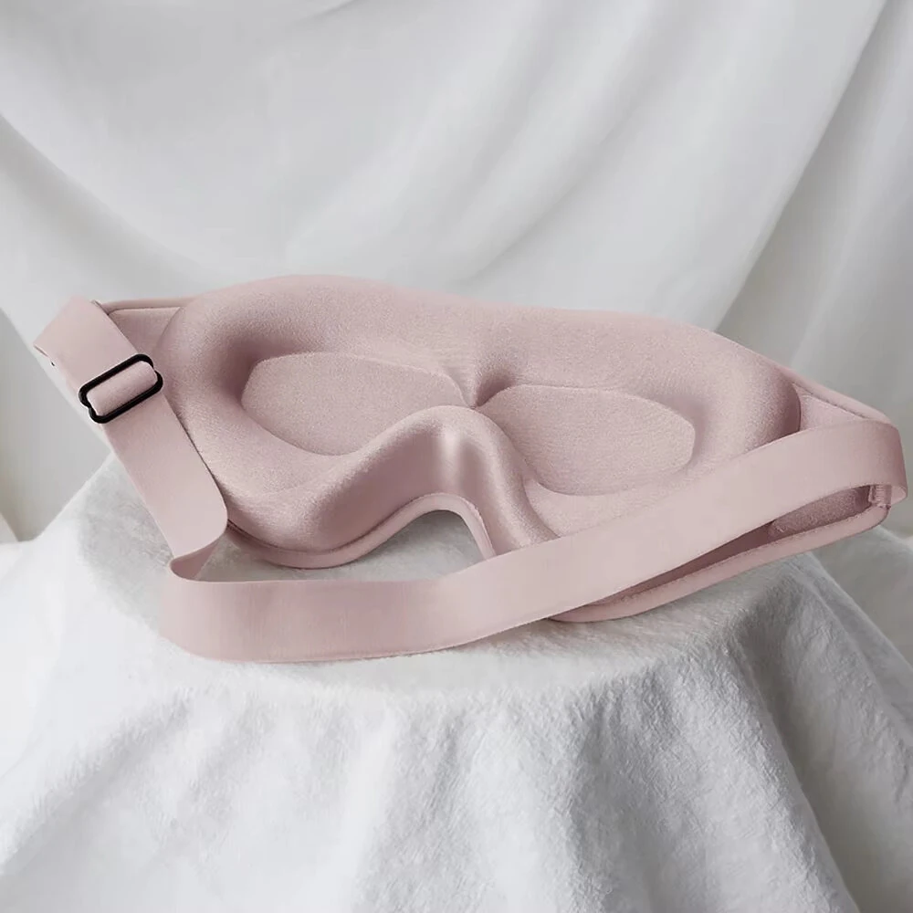 KALOAD 3D Deep Socket Rebound Memory Foam Sleeping Eye Mask Adjustable Strap Light Breathable Face Eyepatch for Deep Sleep Yoga Travel — view 9