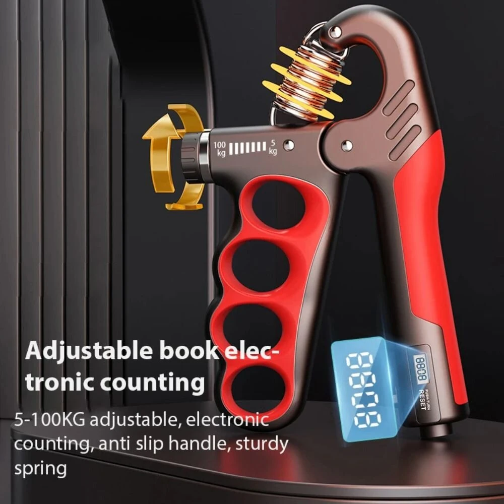 KALOAD 5-100 KG Adjustable Resistance Electronic Counting Hand Grip Strength Trainer Wrist Expander Training Hand Gripper Hand Gripper for Home Gym Fitness — view 3