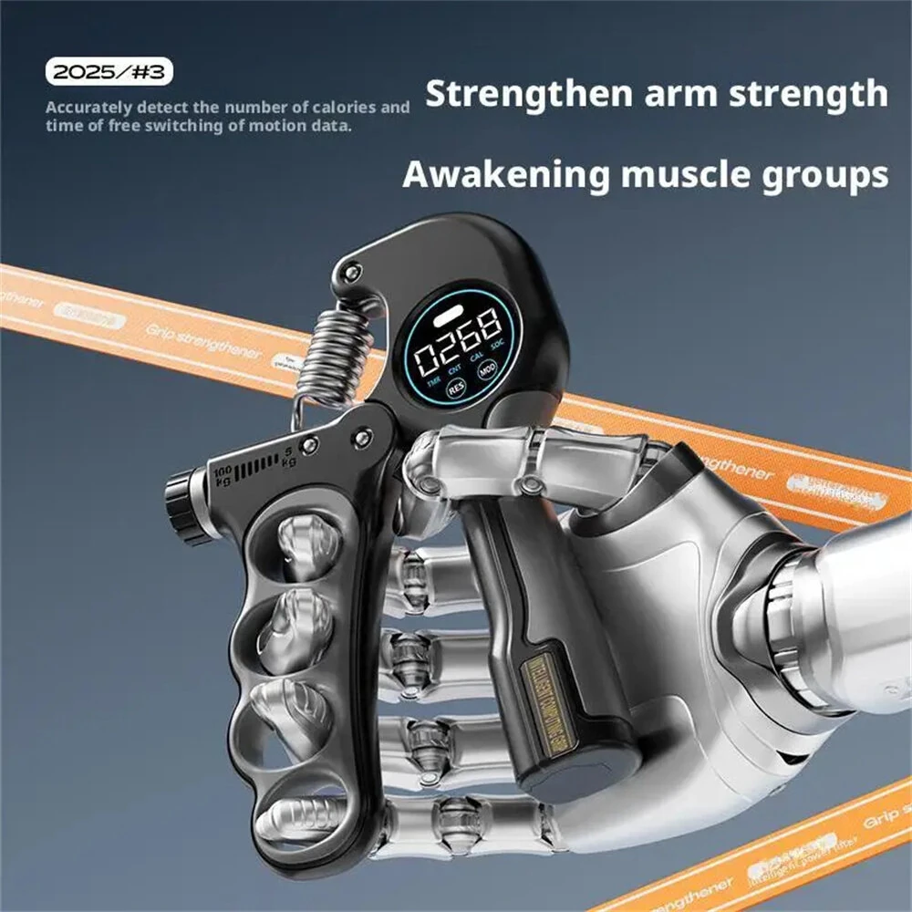 KALOAD 5-100Kg Adjustable Heavy Hand Grip Exercise Strengthener Gripper Finger Expander Arm Wrist Forearm Trainers Fitness Steel Spring — view 5