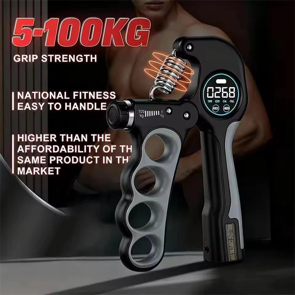 KALOAD 5-100Kg Adjustable Heavy Hand Grip Exercise Strengthener Gripper Finger Expander Arm Wrist Forearm Trainers Fitness Steel Spring — view 8