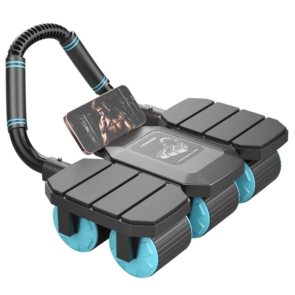 KALOAD 6 Wheel 8 Elbow Support Abdominal Trainer with Phone Holder Silent Sport Automatic Rebound Core Strength Roller Fitness Equipment for Home Gym — KALOAD