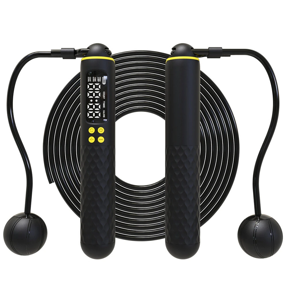 KALOAD Bluetooth Smart Count Jump Rope Type-C Charging Weighted / Cordless Wire Rope Adjustable Jump Rope Trainer Digital Wireless Calorie Counter — KALOAD