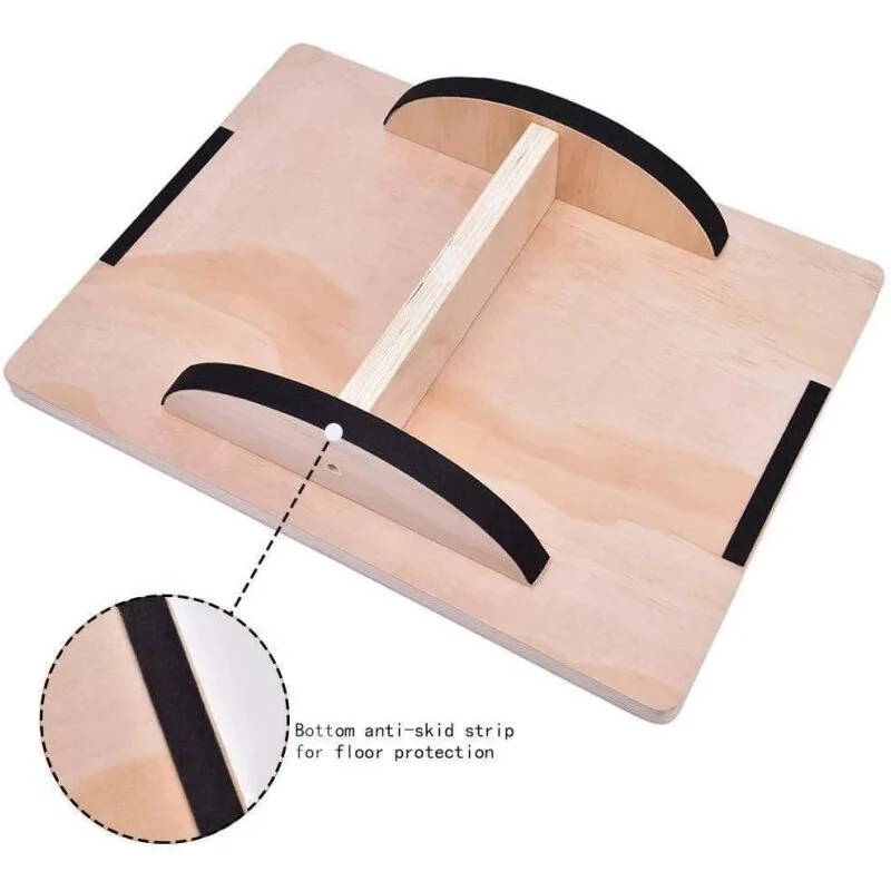 KALOAD Wooden Wobble Balance Board Adult Exercises Training Balancing Rocking Board Level Training Balance Pedal Gym Exercise Pad for Home Fitness — view 5
