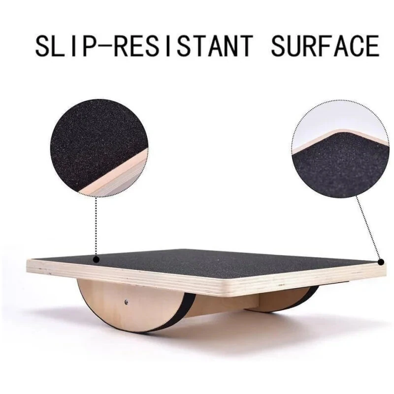 KALOAD Wooden Wobble Balance Board Adult Exercises Training Balancing Rocking Board Level Training Balance Pedal Gym Exercise Pad for Home Fitness — view 6