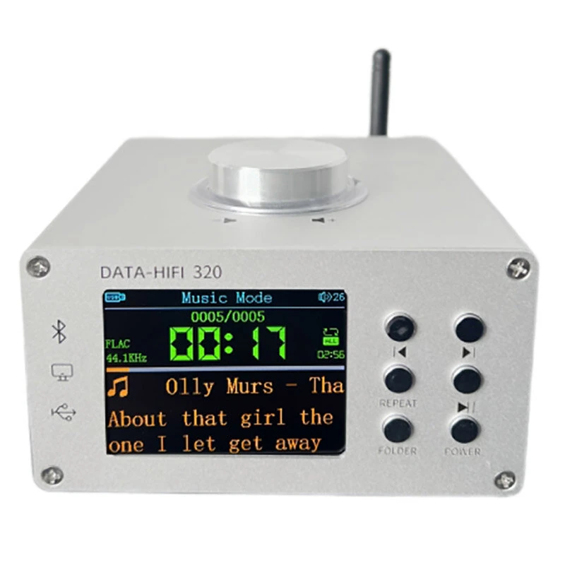 KCX TFT2.8 PLAYER02 Bluetooth 5.3 Audio Decoder Board 2.8 Inch IPS Screen MP3 FLAC WAV Playback USB Sound Card LINE Input EQ Settings — view 2