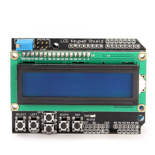 Keypad Shield Blue Backlight For Robot LCD 1602 Board LCD1602 Display Module Input Output Expansion Board — Keypad