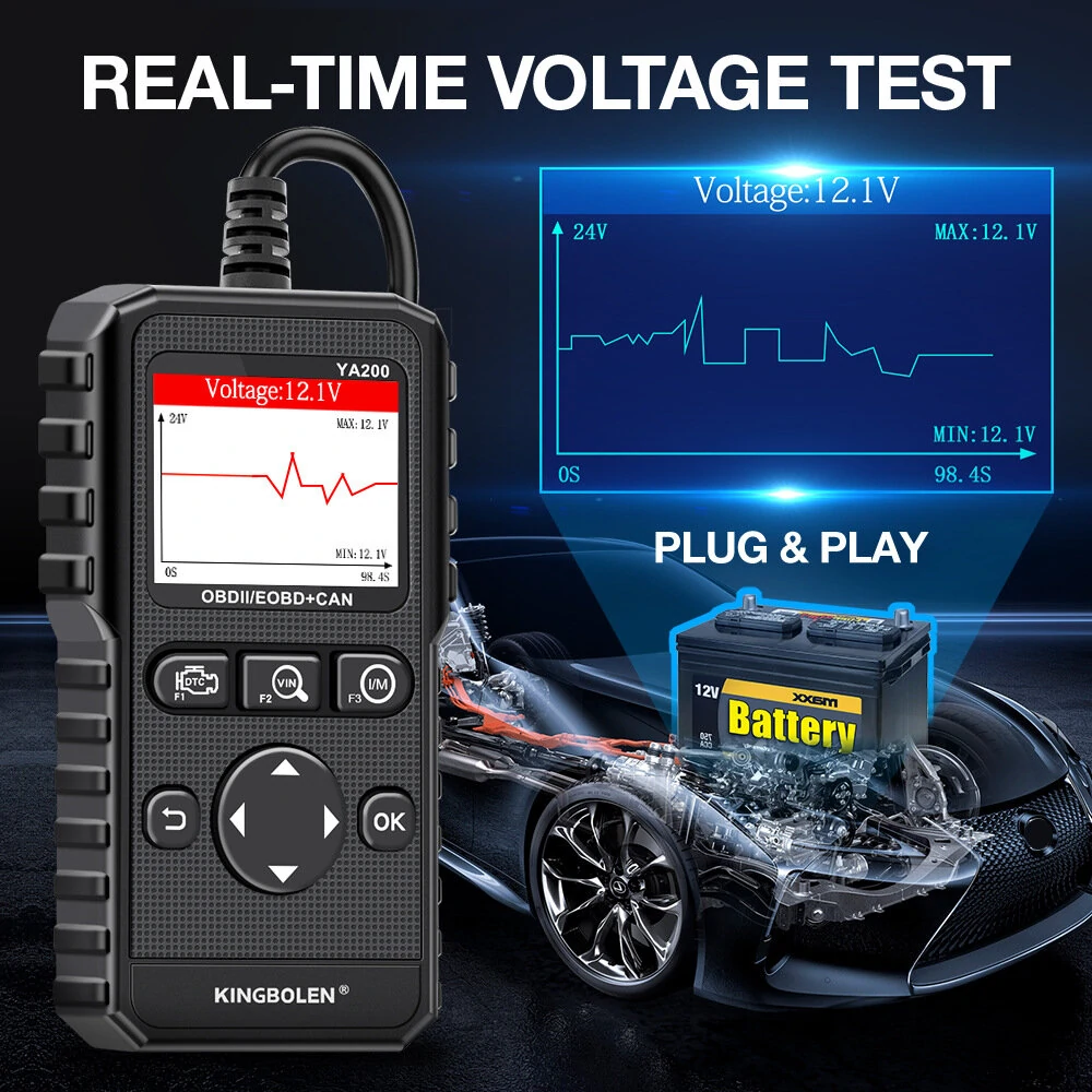 KINGBOLEN YA200 Car Engine Diagnostic Tool Professional Check Engine Light OBD2 Scanner Diagnostic Machine For All Cars Engine DTC — view 4