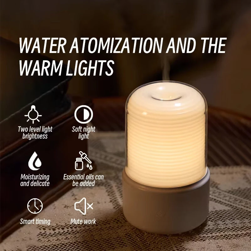 Kinscoter Aroma Diffuser Essential Oil Diffuser Usb Portable Air Humidifier Warm Color Night Light For Home Bedroom Desktop — view 7