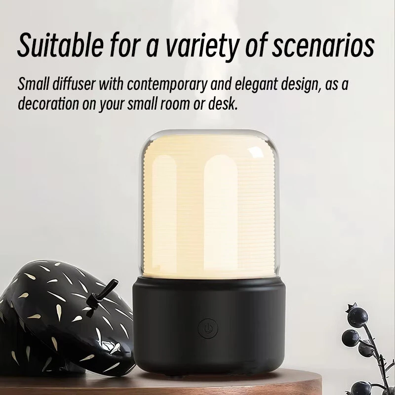 Kinscoter Aroma Diffuser Essential Oil Diffuser Usb Portable Air Humidifier Warm Color Night Light For Home Bedroom Desktop — view 8
