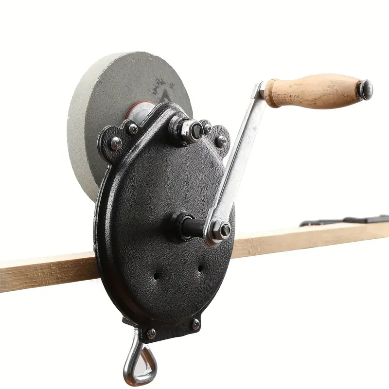 Knife Sharpener Hand-cranking Grinding Machine Sharpener Tool For Kitchen Knife Garden Tool Sharpener 6 Inches DIY Polishing Machine Tool Grinder — view 10