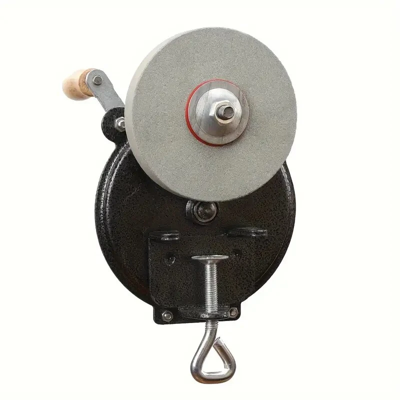 Knife Sharpener Hand-cranking Grinding Machine Sharpener Tool For Kitchen Knife Garden Tool Sharpener 6 Inches DIY Polishing Machine Tool Grinder — view 3
