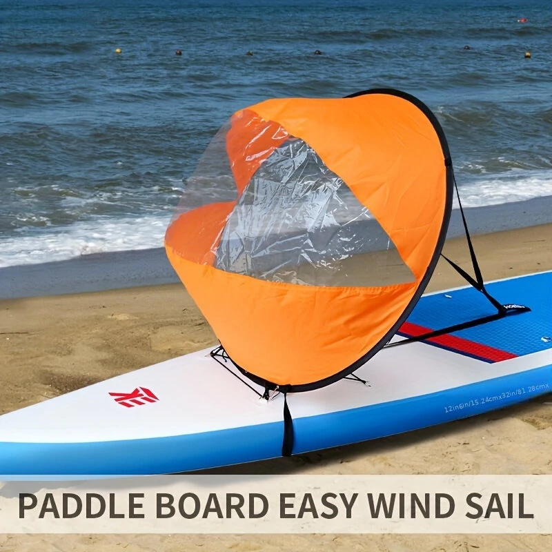 KOETSU Kayak Boat Wind Paddle Sailing Kit, Popup Board Sail Rowing Downwind Boat Windpaddle With Clear Window, Kayak Accessories — view 3