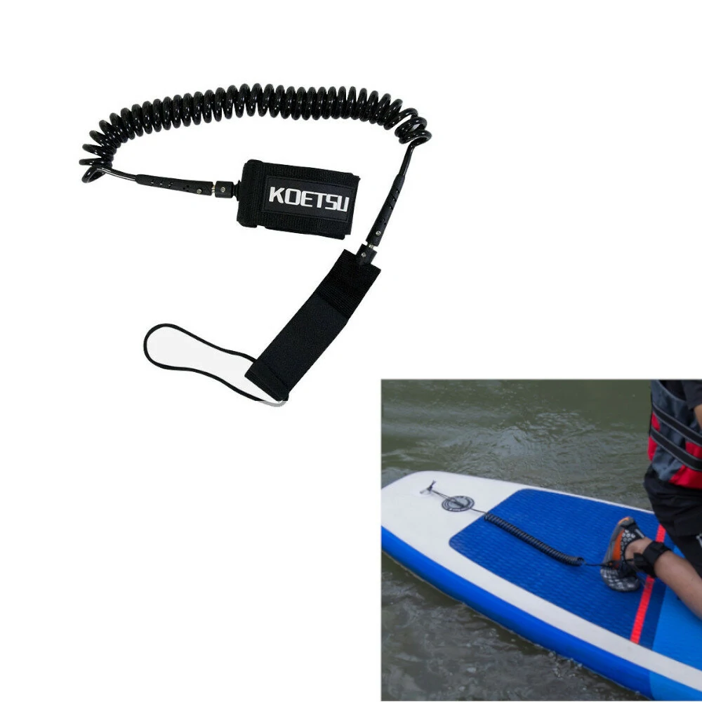 KOETSU Paddle Board Surfboard Accessories Foot Rope Safety Leash 5mm Adjustable TPU Material Rope For Stand Up Paddle Board Surfboard — KOETSU