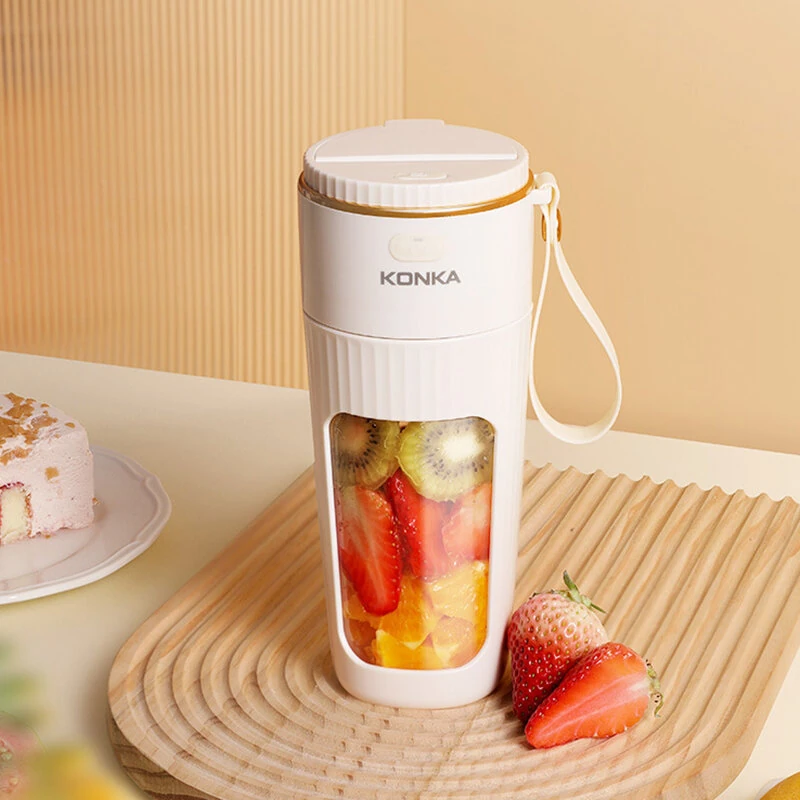 KONKA Mini Electric Fresh Juicer 10 Blades Powerful Crushed Ice Wireless Portable Blender Juice Extractor Bottle Smoothie Mixer — view 3