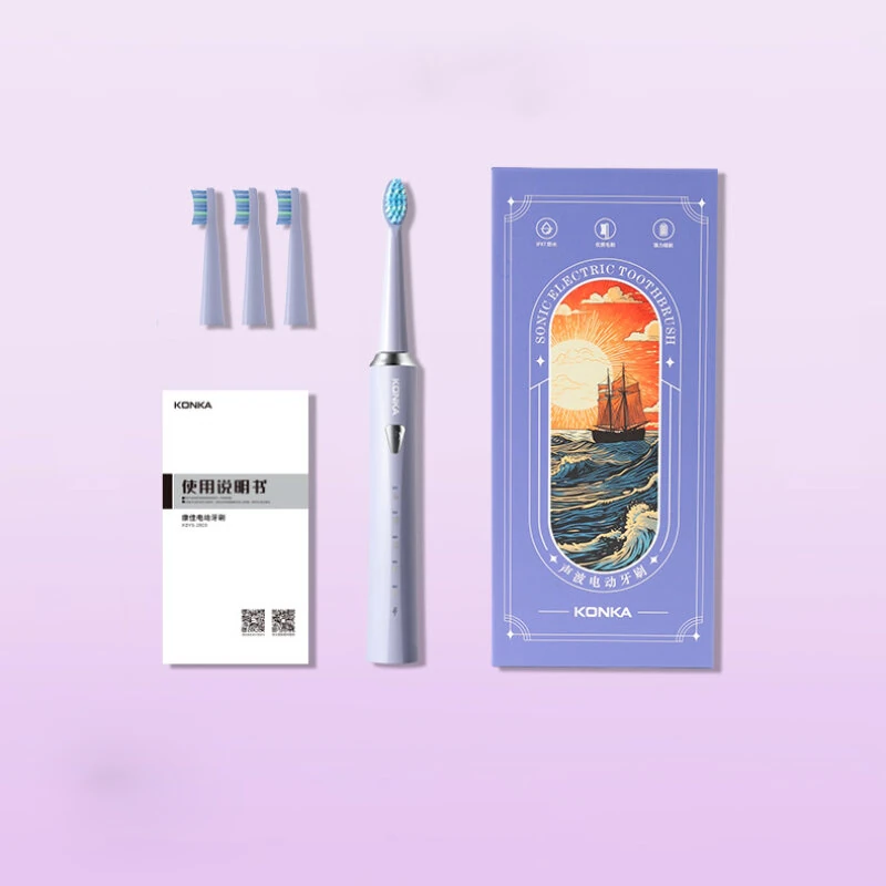 KONKA Sonic Electric Toothbrush IPX7 Waterproof USB Rechargeable with 5 Brushing Modes Oral Cleaning Soft Brush Smart Timer — view 7
