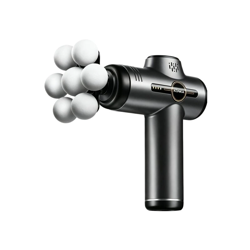 KONKA V1B 7-Head Professional Massage Gun with 9 Massage Heads & LCD Display 99 Speed Levels Adjustable Quiet Operation Portable Muscle Massager for Home Use