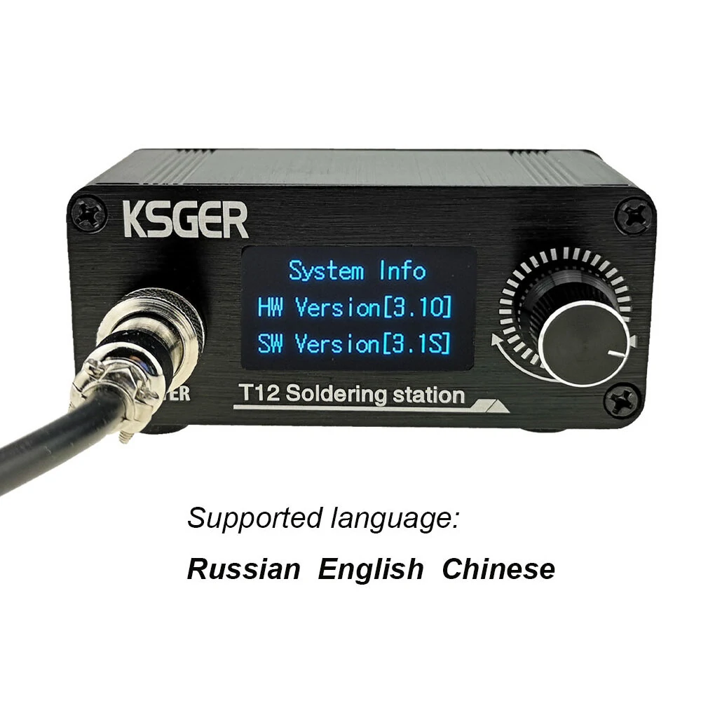 KSGER Mini STM32 V3.1S OLED  T12 Soldering Iron Station DIY Plastic 907 9501 Handle Electric Tools Quick Heating T12 Iron Tips 8s Tins — view 3