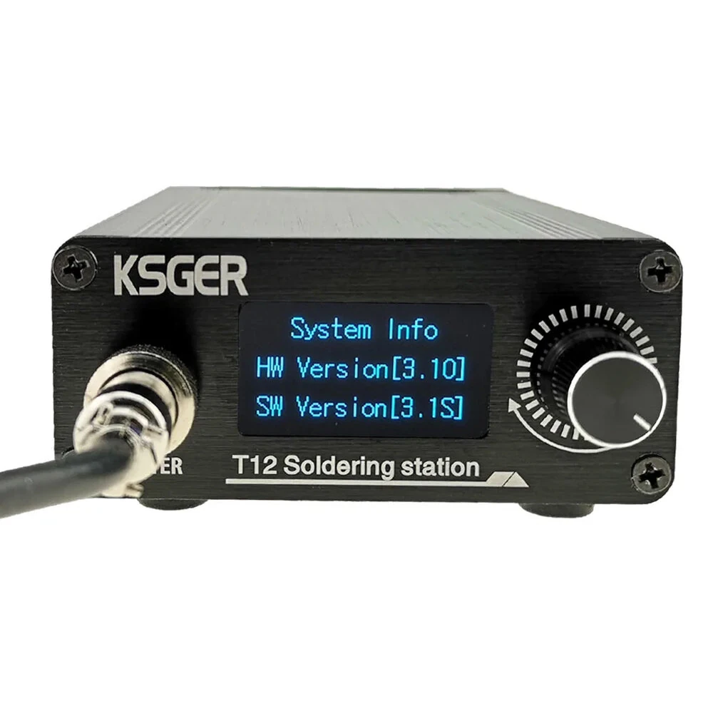 KSGER STM32 V3.1S Soldering Station 120W Adjustable Temperature 50-480°C OLED Screen Aluminum Alloy Auto Sleep Electric with K ILS Soldering Tips — KSGER