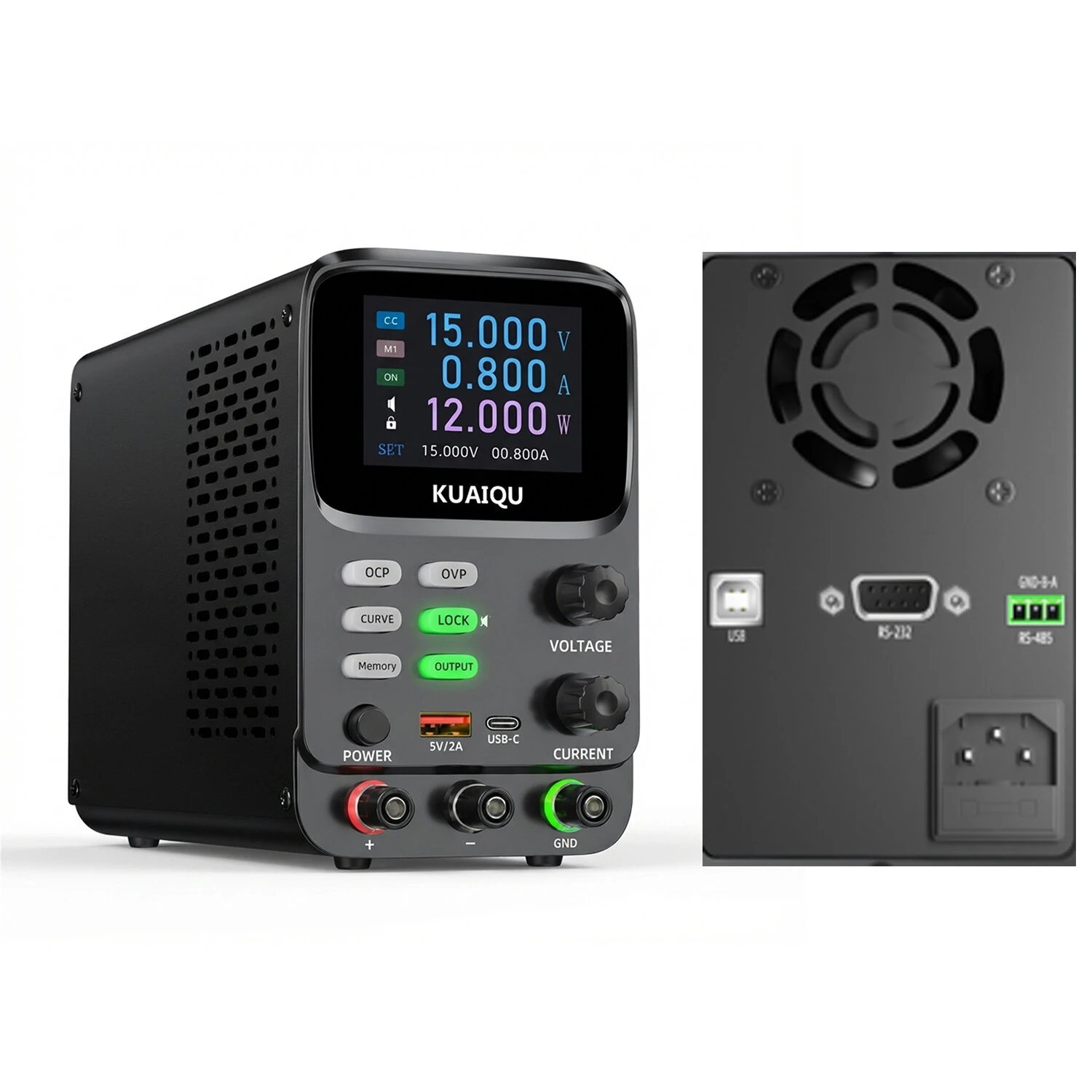 KUAIQU SPPSR-K Series Regulated Power Supply 30V 5A 10A USB RS232 RS485 Compact Design Precision Adjustable Voltage Current Laboratory Testing Equipment — KUAIQU