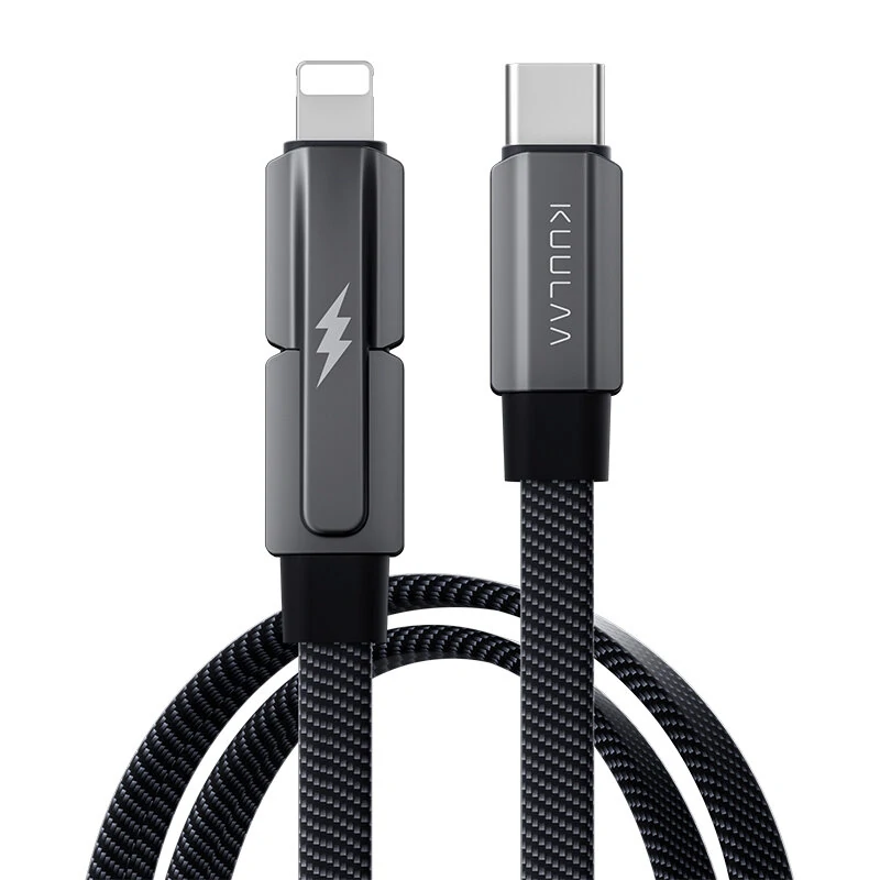 KUULAA KL-X72 PD60W USB-C to USB-C/iP Cable Fast Charging Data Transmission Copper Core Line 1M/2M Long for iPhone 15 14 13 for Huawei Pura 70 for Xiaomi Civi4 Pro for Samsung Galaxy S24 — view 2