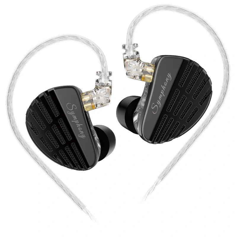 KZ Symphony In-Ear Wired Earphones 13.2mm Planar Unit+6mm Moving Coil Unit HIFI Sound Headphone Monitor 3D Printed Housing Hollow Shell In-ear Ergonomics Headphone