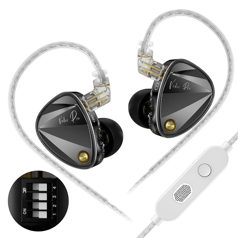 KZ Vader Pro Earbuds 3.5mm Wired Earphone 6 Dynamic Units Ultra-low and Ultra-high Frequency Dynamic Deep Bass In Ear Monitor Headphone