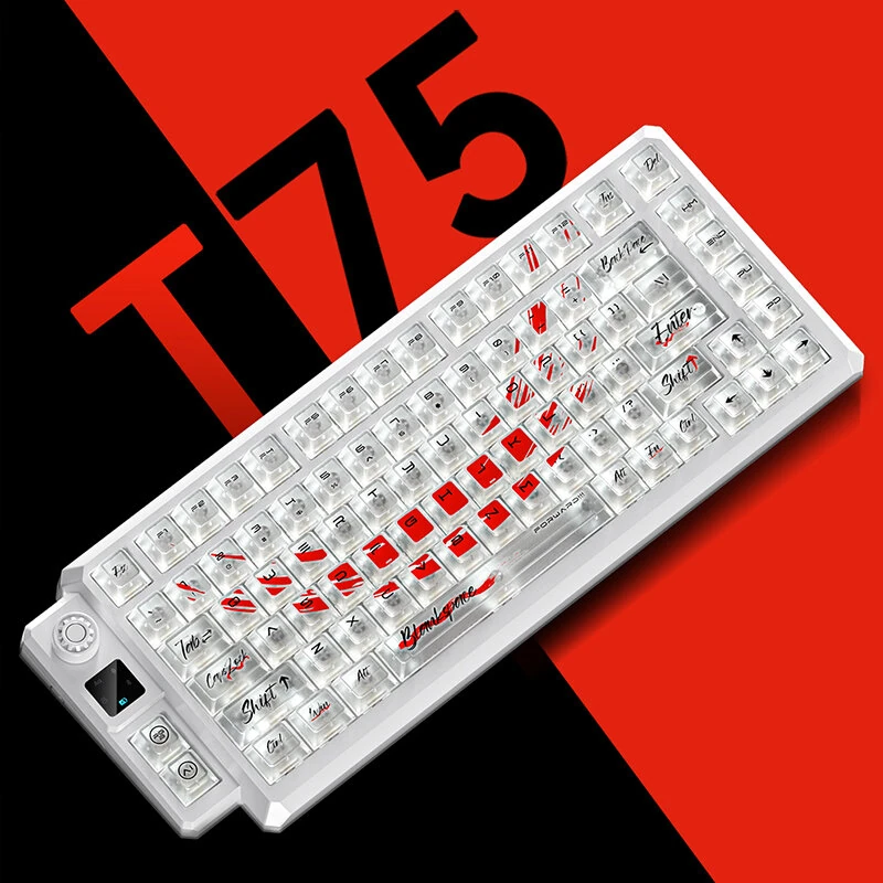 LANGTU T75 Tri-mode Gaming Mechanical Keyboard with Multimedia Knob83+2 Keys Customized Hot Swappable RGB Gasket Structure Wired Esports Keyboards — view 3