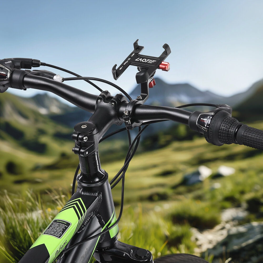 LAOTIE BM2 Universal Bike Phone Holder Four Corners Shockproof Free Rotation 4.0"-7.0" Cellphone Electric Scooter Motorcycle Bicycle Mount for SAMEBIKE LAOTIE — view 7