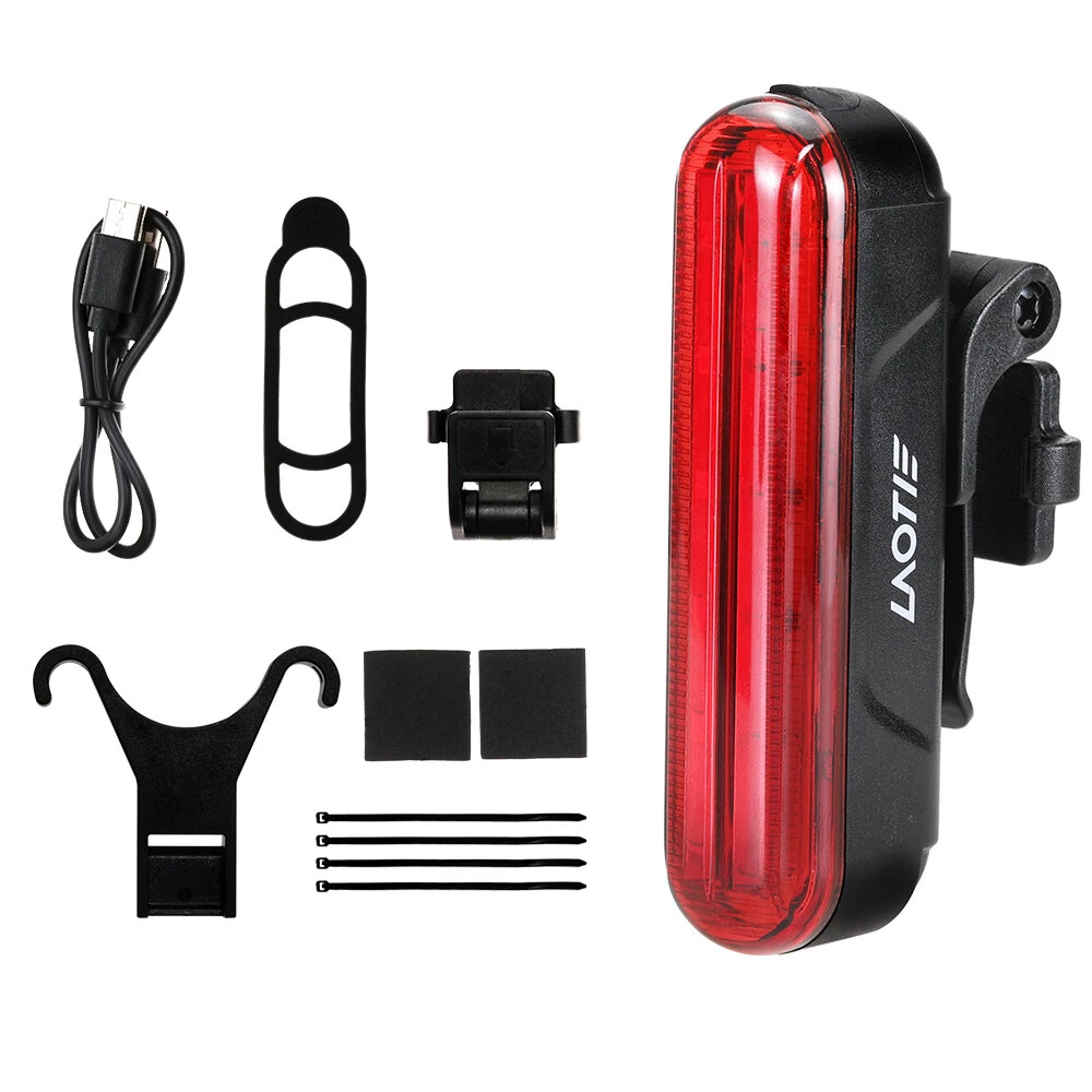 LAOTIE LS80 Smart Brake Sensor Bike Taillight 500mAh Battery 6 Light Modes Type-C Rechargeable IPX5 Waterproof Wear-resistant Bicycle Rear Light for Night Cycling — view 10