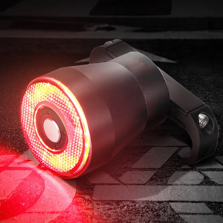 LAOTIE Smart Brake Bicycle Taillight Type-C USB Rechargeable Aluminum Alloy Optical Intelligent Bike Light BTM Bike Taillight — view 5