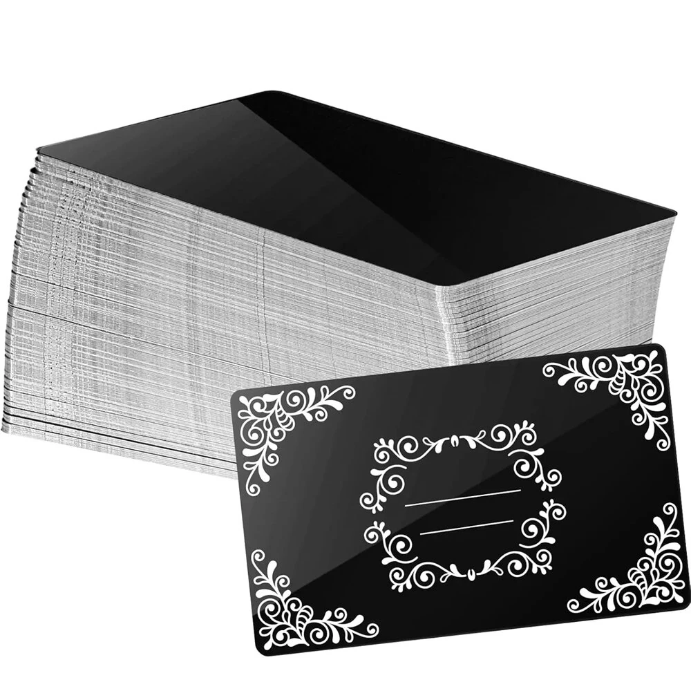 Laser Engraving Blank Aluminum Sheets 86x54x021mm Smooth Surface for Business Cards Gift Cards DIY Projects — Laser