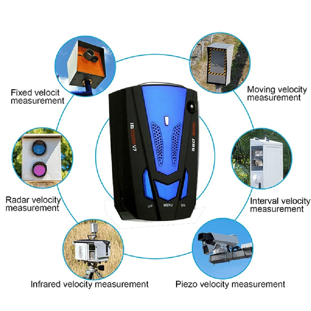 Laser Radar Detector Long Range Detection 360 Degree Speed Monitoring with Voice Alerts, Easy Install for All Vehicles Radar Detectors — view 5