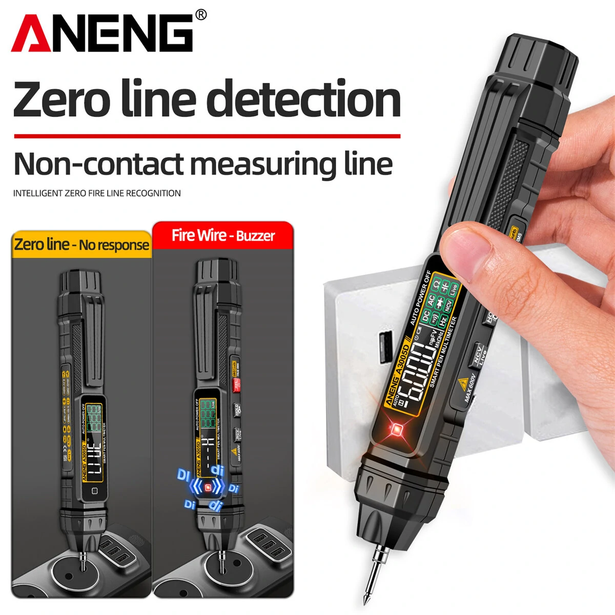 Latest Model ANENG A3005D 2In1 Multimeter Test Pen with VA Color Display Auto Shutdown Non-Contact Line Wiring Detection NCV Induction Technology High Portability for Electricians and DIY Enthusiasts — view 4